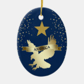 American Gold Star Eagle Keramisch Ornament (Voorkant)
