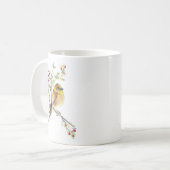 American Goldfinch Bird Aquarelle Art Café Mug (Devant gauche)