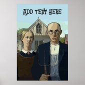 American Gothic, Ajouter un poster texte (Devant)