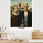 American Gothic, Grant Wood Print (Keuken)