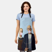 American Gothic Grant Wood Schort (Gedragen)