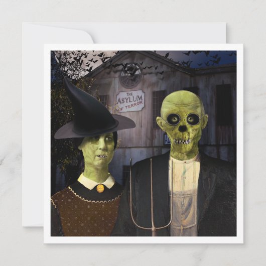 American Gothic Halloween Kaart (Voorkant)