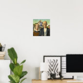 American Gothic —kunst Poster (Thuiskantoor)