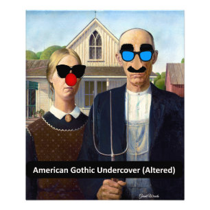 American Gothic (Onder dekking) door Grant Bossen Foto Afdruk