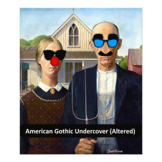 American Gothic (Onder dekking) door Grant Bossen Foto Afdruk