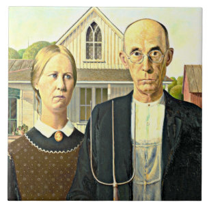 American Gothic, schilderij Tegeltje