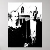 American Gothic Zwart-wit unframed Poster (Voorkant)