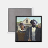 American Gothique drôle Doberman chien aimant (Recto/Verso)