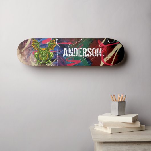 American Graffiti  Personalized Dragon skateboard (Art mural (Horz))