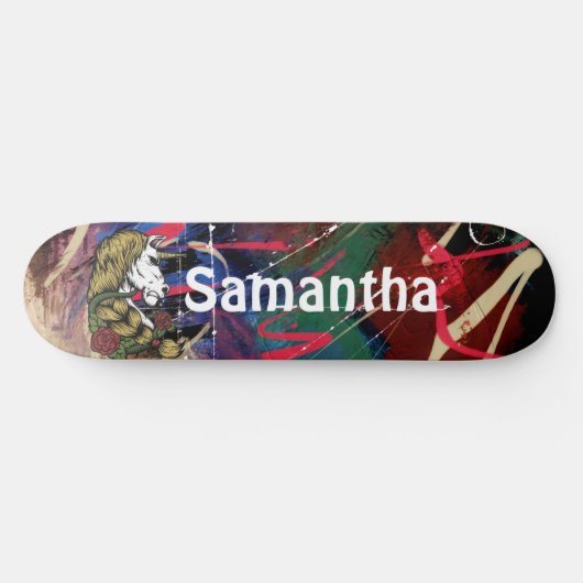 AMERICAN GRAFFITI WARRIOR UNICORN SKATEBOARD (Horizontaal)