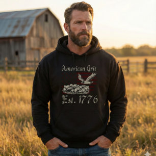 American Grit Est 1776 Schedels & Adelaar Heren Ho Hoodie