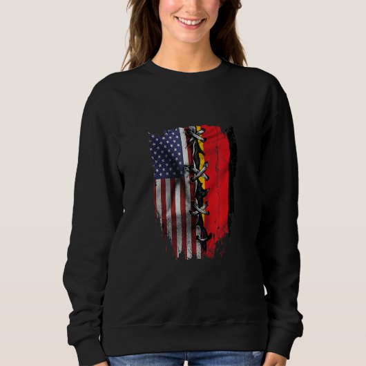American Grown German Roots USA Germany Flag Trui (Voorkant)