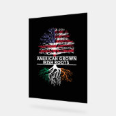 American Grown Irish Roots Flag Irlande ST. PATRIQ (Angle)
