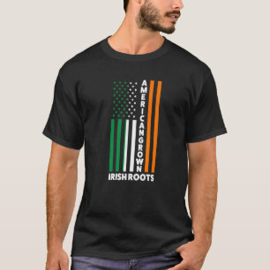 American Grown Irish Roots Ierland Ierse vlag T-shirt