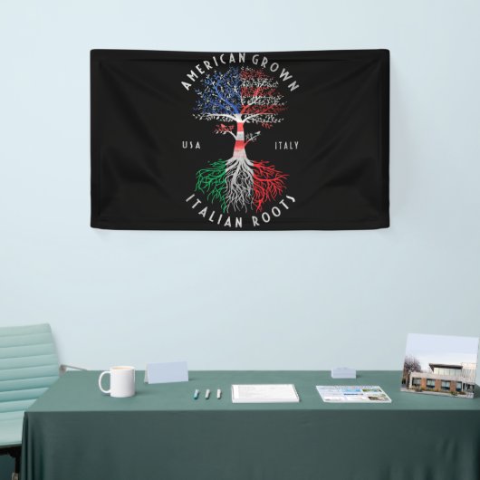 American Grown Italian Roots Italy Flag National Spandoek (Beurs)