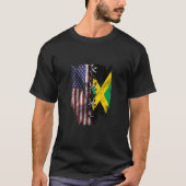 American Grown Jamaican Roots USA Jamaica Flag T-shirt (Voorkant)