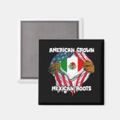 American Grown Mexican Roots Mexico Country Lover  Magneet (Voorkant / Achterkant)