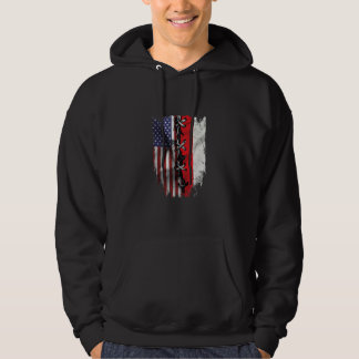 American Grown Polish Roots USA Poland Flag Hoodie