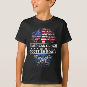 American Grown Scottish Roots Scotland Gift T-shirt