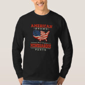 American Grown with Monegasque Parts Patriotic Mon T-shirt (Voorkant)