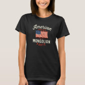 American Grown with Mongolian Parts Patriotic Nati T-shirt (Voorkant)
