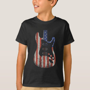 American Guitar Player US Flag Music Lover T-shirt