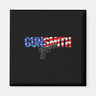 American Gunsmith Patriot Usa Flag Retro Style Gun Magneet