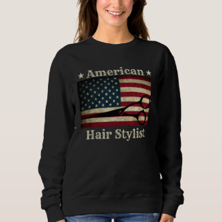 American Hair Stylist  Shears Tools American Flag  Trui