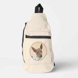 American Hairless Terrier Tan Schilderen Hond Art Sling Bag