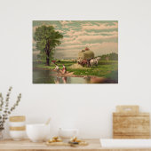 American Hay Harvest Print (Keuken)