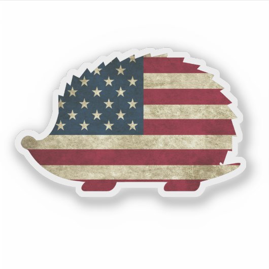 American Hedgehog Sticker (Voorkant)