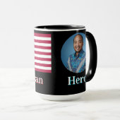 American Hero Patriotic USA Flag Personalized Mug (Devant droit)