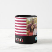American Hero Patriotic USA Flag Personalized Mug Mok (Midden)