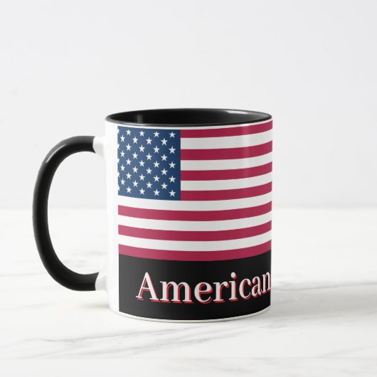 American Hero Patriotic USA Flag Personalized Mug Mok (Links)