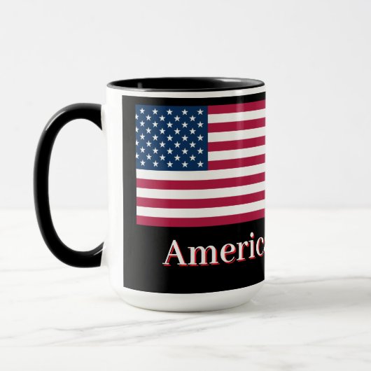 American Hero Patriotic USA Flag Personalized Mug Mok (Links)