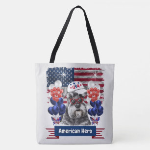 American Hero Schnauzer Canvas tas