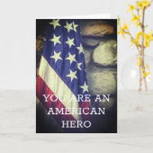 American Hero Veterans Day Kaart (Gele Bloem)
