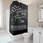 American Hotrod Shower Curtain Douchegordijn (In situ)