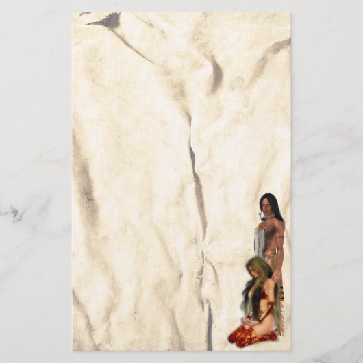 American Indian Couple papeterie (Devant)