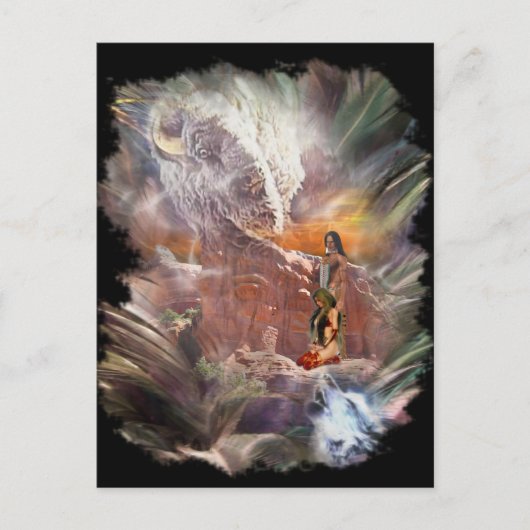 American Indian Wedding Night Vignette Briefkaart (Voorkant)