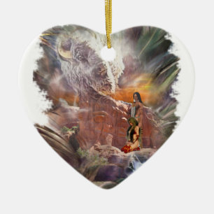American Indian Wedding Night Vignette Keramisch Ornament