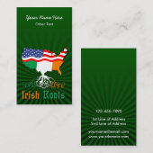 American Irish Roots Cartes de visite personnalisé (Devant / Derrière)