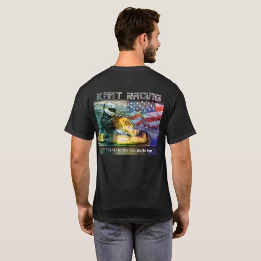 American Karting terug T-shirt (Achterkant volledig)