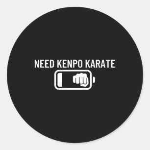 American Kenpo Coach Low Ttery heeft Kenpo Karate Ronde Sticker