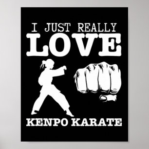 American Kenpo Girl Coach Ik hou echt van Kenpo Poster