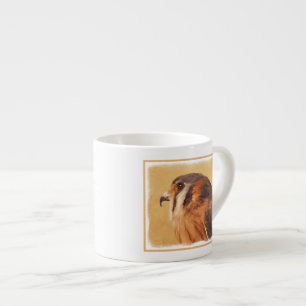 American Kestrel Painting - Original Bird Art Espresso Kop