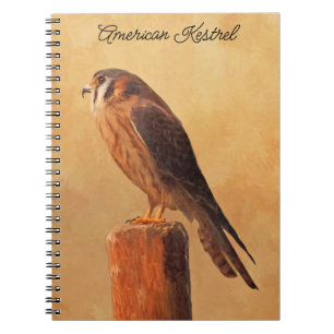 American Kestrel Painting - Original Bird Art Notitieboek