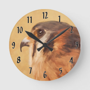 American Kestrel Painting - Original Bird Art Ronde Klok