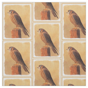 American Kestrel Painting - Original Bird Art Stof