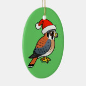 American Kestrel Santa Keramisch Ornament (Rechts)